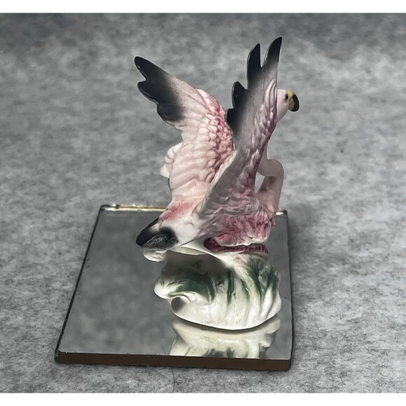 Vintage Miniature Pink Flamingo Porcelain Tropical Bird Hagen Renaker ? Japan ? - Picture 2 of 13